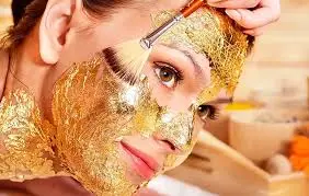 Gold facial mask